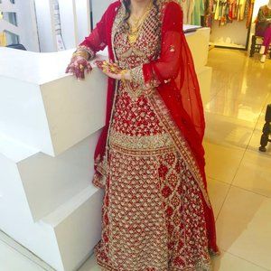 Beautiful Two Piece Lehenga Bridal Dress
